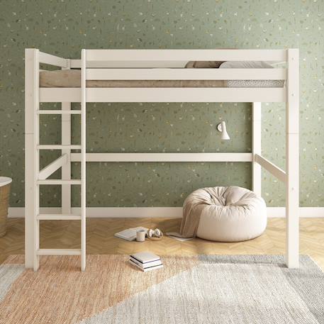 Lit mezzanine extra-solide en bois massif  hercule Blanc 2 - vertbaudet enfant 