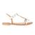 Sandales en cuir  à brides Blanc argent 1 - vertbaudet enfant 