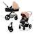 Poussette 3 en 1 Kinderkraft MOOV 2 AIR avec Siège 2 en 1 Transformable, Roues Gonflables et MINK PRO i-Size Inclus Beige+Gris+Gris anthracite+Noir 6 - vertbaudet enfant 