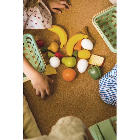 Panier de fruits - 10 pièces en filet Vert, rouge, jaune et orange 3 - vertbaudet enfant 
