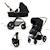 Poussette 3 en 1 Kinderkraft MOOV 2 AIR avec Siège 2 en 1 Transformable, Roues Gonflables et MINK PRO i-Size Inclus Beige+Gris+Gris anthracite+Noir 24 - vertbaudet enfant 