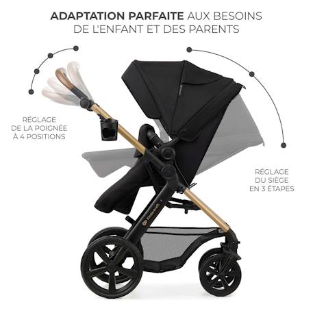 Poussette Kinderkraft MOOV 2 3 en 1 avec Siège 2 en 1 Transformable, MINK PRO i-Size, Travel System et Roues Increvables Beige+Gris+Noir 17 - vertbaudet enfant 