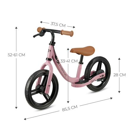 Draisienne Kinderkraft SPACE avec Frein à Main, Roues EVA Increvables, Selle Réglable et Repose-Pieds Antidérapant Blue+Green+Pink 18 - vertbaudet enfant 
