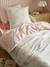 Parure housse de couette et taie d'oreiller NOEUDS avec coton recyclé rose imprimé 1 - vertbaudet enfant 