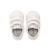 Sneakers filles cuir fermeture adhésive barefoot Blanc - Gris 4 - vertbaudet enfant 