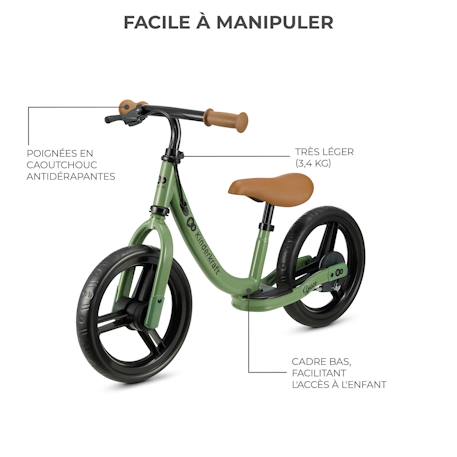 Draisienne Kinderkraft SPACE avec Frein à Main, Roues EVA Increvables, Selle Réglable et Repose-Pieds Antidérapant Blue+Green+Pink 10 - vertbaudet enfant 