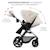 Poussette Kinderkraft MOOV 2 3 en 1 avec Siège 2 en 1 Transformable, MINK PRO i-Size, Travel System et Roues Increvables Beige+Gris+Noir 11 - vertbaudet enfant 