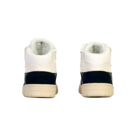 Baskets montantes  à scratch Blanc+Blanc cassé+Blanc Rouge+Blanc vert marine 20 - vertbaudet enfant 