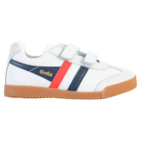 Baskets basses à scratch Blanc bleu rouge 1 - vertbaudet enfant 