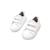 Sneakers filles cuir fermeture adhésive barefoot Blanc - Gris 2 - vertbaudet enfant 
