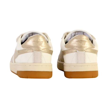 Baskets basses  à scratch Blanc or 4 - vertbaudet enfant 