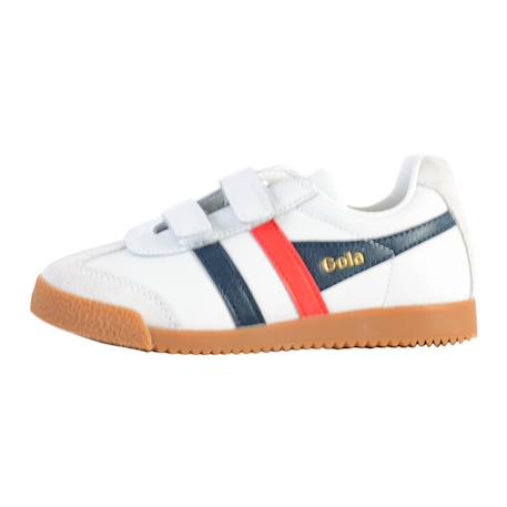 Baskets basses à scratch Blanc bleu rouge 2 - vertbaudet enfant 