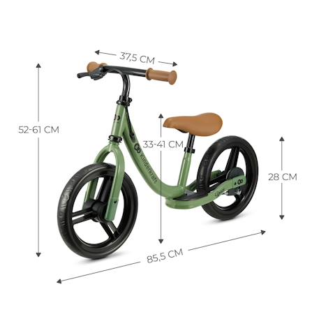 Draisienne Kinderkraft SPACE avec Frein à Main, Roues EVA Increvables, Selle Réglable et Repose-Pieds Antidérapant Blue+Green+Pink 12 - vertbaudet enfant 