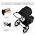 Poussette Tout-Terrain Kinderkraft HELSI 2 avec 3 Roues Gonflables Amorties, Dossier Allongé et Poignée Réglable Gris+Noir 11 - vertbaudet enfant 