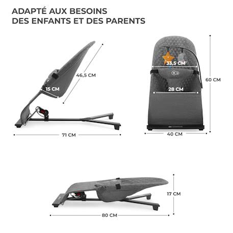 Balancelle électrique bébé 2 en 1 avec fonction transat Bleu marine+Grey 12 - vertbaudet enfant 