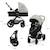 Poussette 3 en 1 Kinderkraft MOOV 2 XL avec Siège 2 en 1 Convertible, Nacelle XL, Roues Gonflables et MINK PRO i-Size Gris+Noir 6 - vertbaudet enfant 