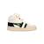 Baskets montantes  à scratch Blanc+Blanc cassé+Blanc Rouge+Blanc vert marine 17 - vertbaudet enfant 