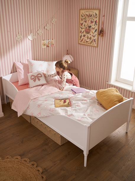 Lit enfant 90x200 cm avec moulure Canopée blanc 2 - vertbaudet enfant 