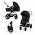 Poussette 3 en 1 Kinderkraft MOOV 2 XL avec Siège 2 en 1 Convertible, Nacelle XL, Roues Gonflables et MINK PRO i-Size Gris+Noir 12 - vertbaudet enfant 