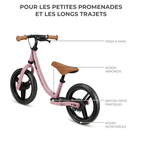 Draisienne Kinderkraft SPACE avec Frein à Main, Roues EVA Increvables, Selle Réglable et Repose-Pieds Antidérapant Blue+Green+Pink 16 - vertbaudet enfant 