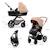 Poussette Kinderkraft MOOV 2 3 en 1 avec Siège 2 en 1 Transformable, MINK PRO i-Size, Travel System et Roues Increvables Beige+Gris+Noir 6 - vertbaudet enfant 