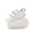 Sneakers filles cuir fermeture adhésive barefoot Blanc - Gris 6 - vertbaudet enfant 