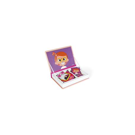 Magnéti'book crazy faces fille, 55 magnets Rose 3 - vertbaudet enfant 