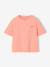 Tee-shirt fille motif poitrine manches courtes abricot+rose bonbon+rouge 2 - vertbaudet enfant 