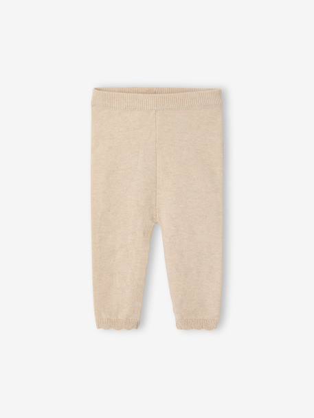 Coffret ensemble bébé fille tricot 3 pièces beige chiné 3 - vertbaudet enfant 