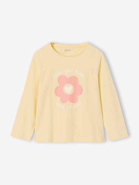 Lot de 3 t-shirts fille fantaisie manches longues anthracite+bleu grisé+corail+indigo+rose 8 - vertbaudet enfant 