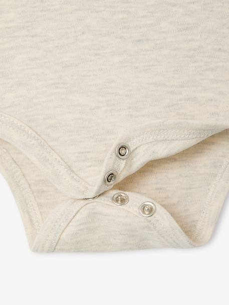 Lot 5 bodies bébé manches courte écru 9 - vertbaudet enfant 