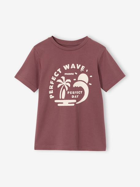 T-shirt garçon imprimé blanc chiné+bleu moyen+menthe+ocre+olive+terracotta+vert d'eau 18 - vertbaudet enfant 
