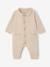 Ensemble bébé combinaison tricot et bandana beige chiné 2 - vertbaudet enfant 