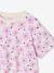 T-shirt fille cropped manches courtes beige+écru+rayé violet+rose poudré 10 - vertbaudet enfant 