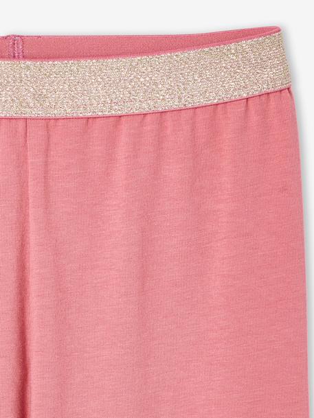 Legging fille ceinture irisée Basics gris chiné+marine grisé+mauve+noir+vert sauge+vieux rose 23 - vertbaudet enfant 