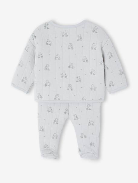 Ensemble bébé matelassé rose+vert d'eau 11 - vertbaudet enfant 