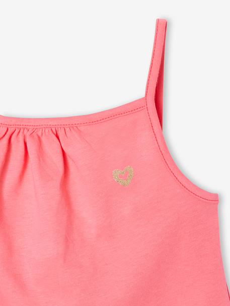 Lot de 3 débardeurs fille à fines bretelles écru+framboise+vert sauge 6 - vertbaudet enfant 