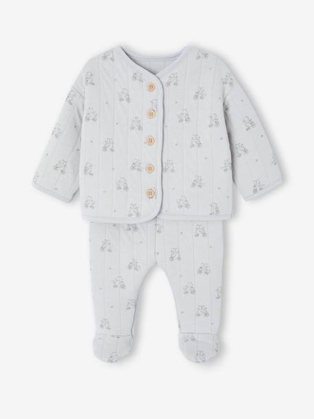Ensemble bébé matelassé rose+vert d'eau 8 - vertbaudet enfant 