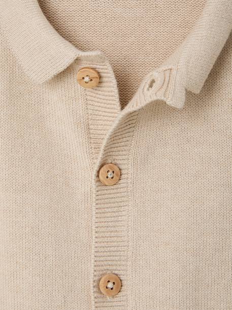 Ensemble bébé combinaison tricot et bandana beige chiné 5 - vertbaudet enfant 