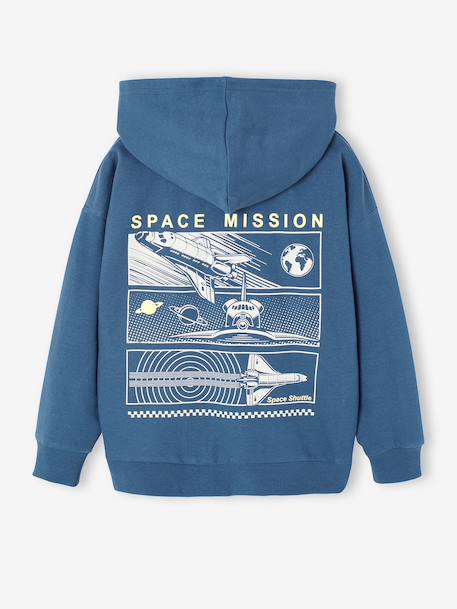 Sweat à capuche garçon NASA bleu océan 1 - vertbaudet enfant 