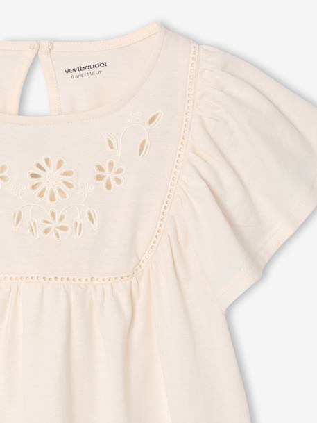 T-shirt blouse manches courtes écru 3 - vertbaudet enfant 