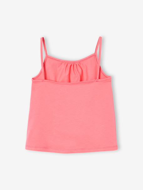 Lot de 3 débardeurs fille à fines bretelles écru+framboise+vert sauge 5 - vertbaudet enfant 