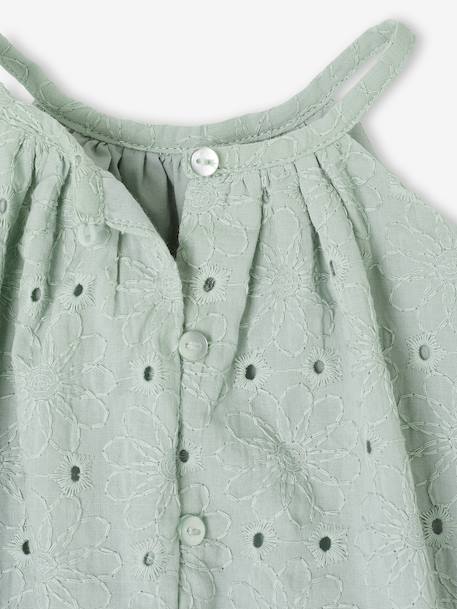 Robe broderie anglaise accessoire assorti vert sauge 7 - vertbaudet enfant 