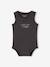 Lot de 2 bodies garçon coton biologique anthracite 2 - vertbaudet enfant 