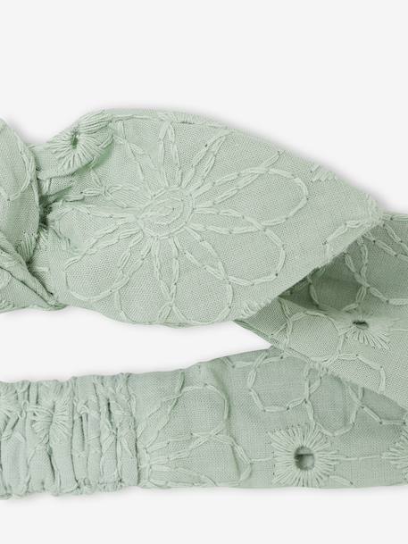 Robe broderie anglaise accessoire assorti vert sauge 8 - vertbaudet enfant 