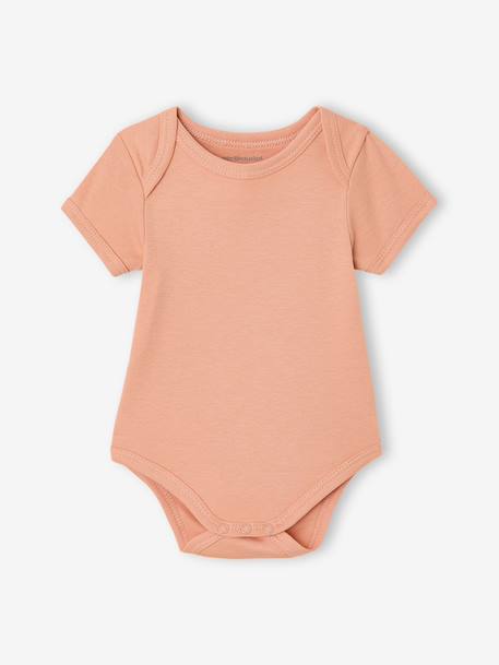 Lot 5 bodies bébé manches courte écru 5 - vertbaudet enfant 