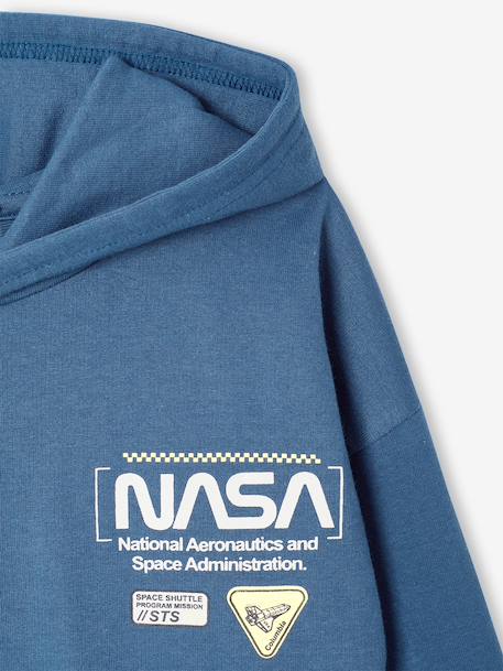 Sweat à capuche garçon NASA bleu océan 2 - vertbaudet enfant 