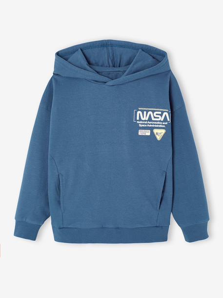 Sweat à capuche garçon NASA bleu océan 4 - vertbaudet enfant 