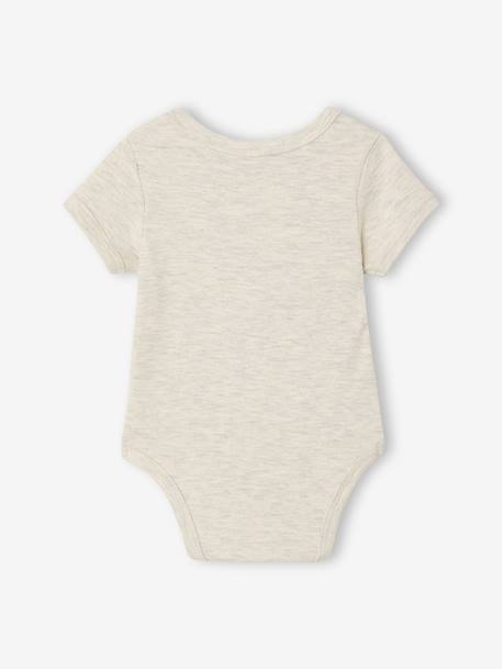 Lot 5 bodies bébé manches courte écru 7 - vertbaudet enfant 