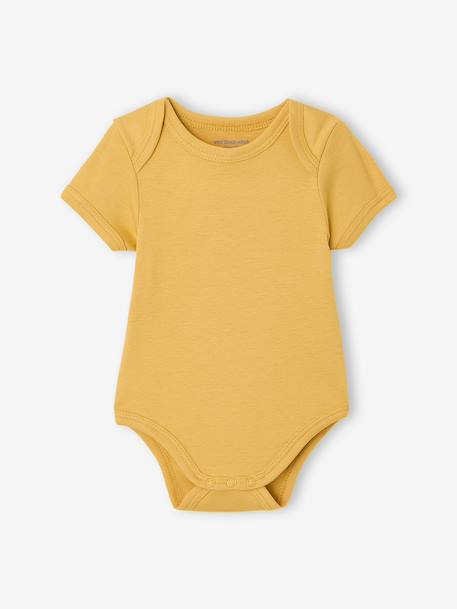 Lot 5 bodies bébé manches courte écru 3 - vertbaudet enfant 